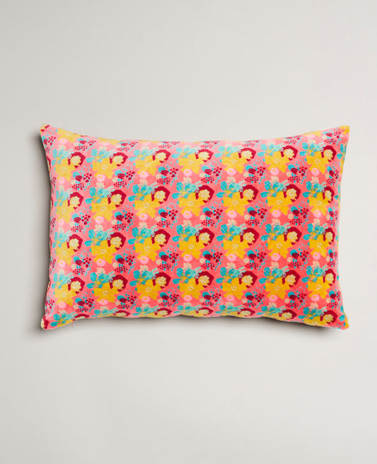 Rectangular Cushion Velvet - Mackintosh coral