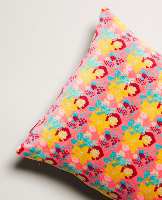 Rectangular Cushion Velvet - Mackintosh coral