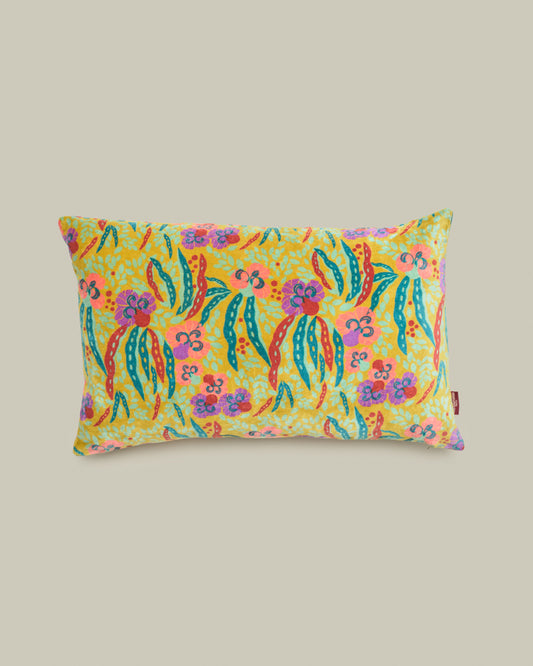 Rectangular Velvet Cushion, Allegria Gold Print