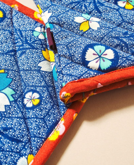 Oven Glove and Potholder - Kobe blue