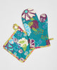 Gant de cuisine et manique - Cosmos teal/iris gold
