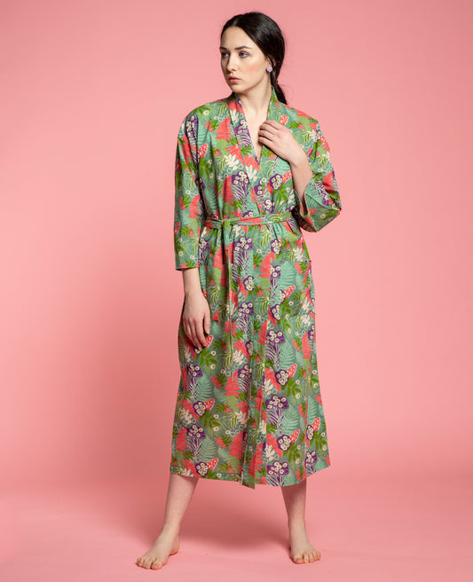 Long Kimono - Fern green