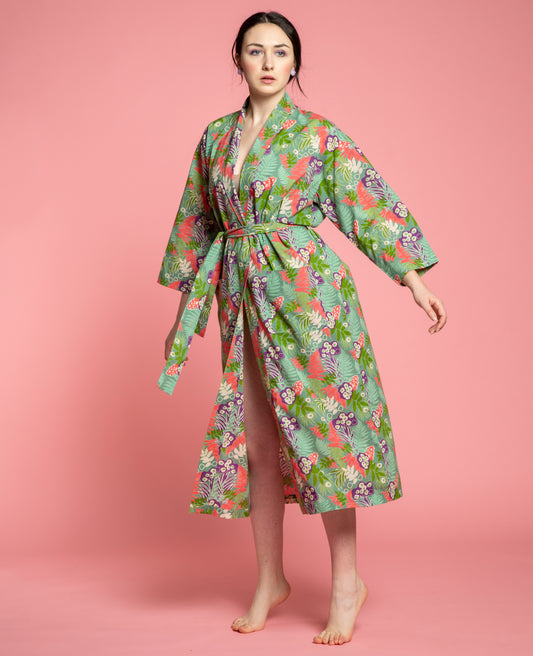 Long Kimono - Fern green
