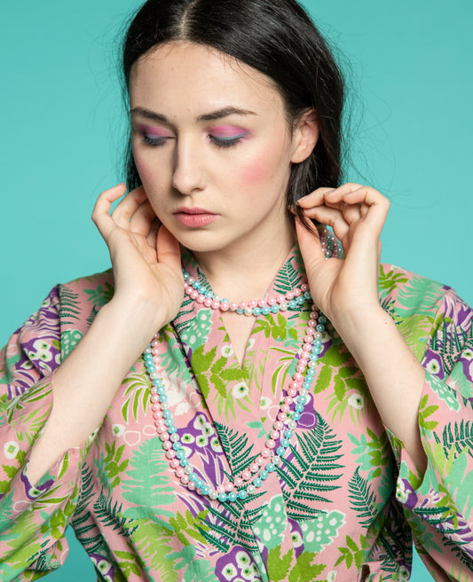Long Kimono - Fern pink