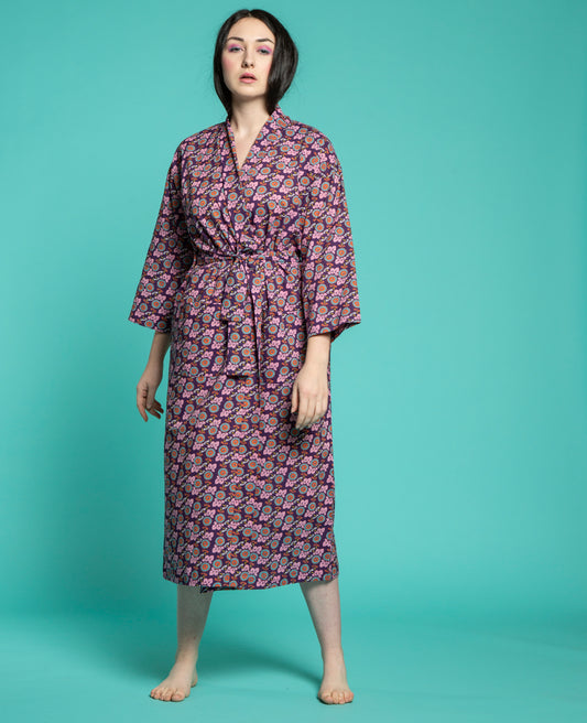 Long Kimono - Oak purple