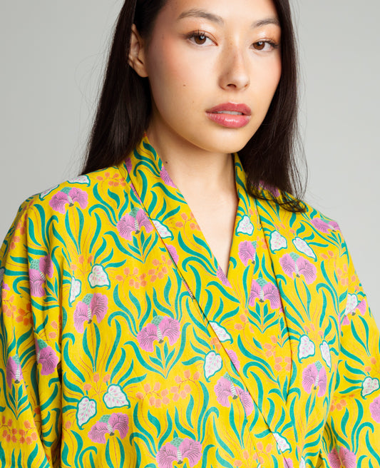 Kimono long - Muguet yellow