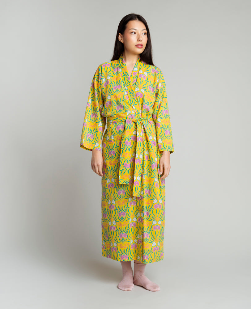Kimono long - Muguet yellow