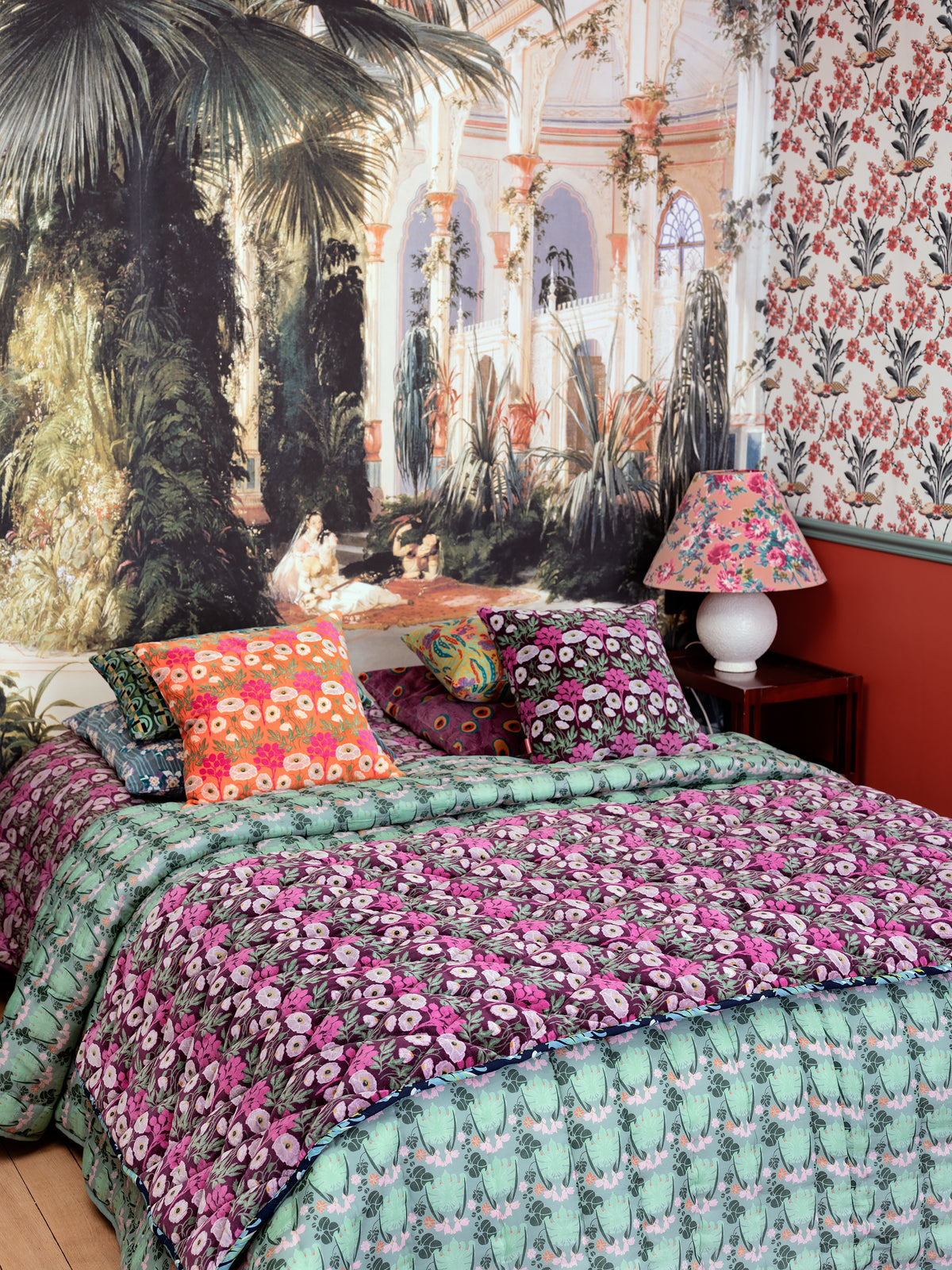 Throw Velvet - Poppy fig