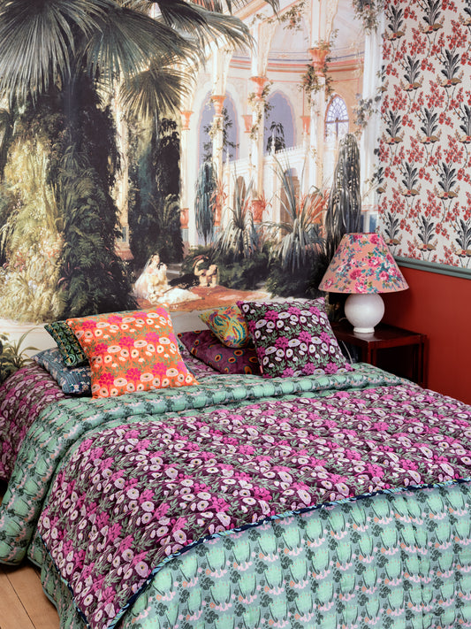 Throw Velvet - Poppy fig