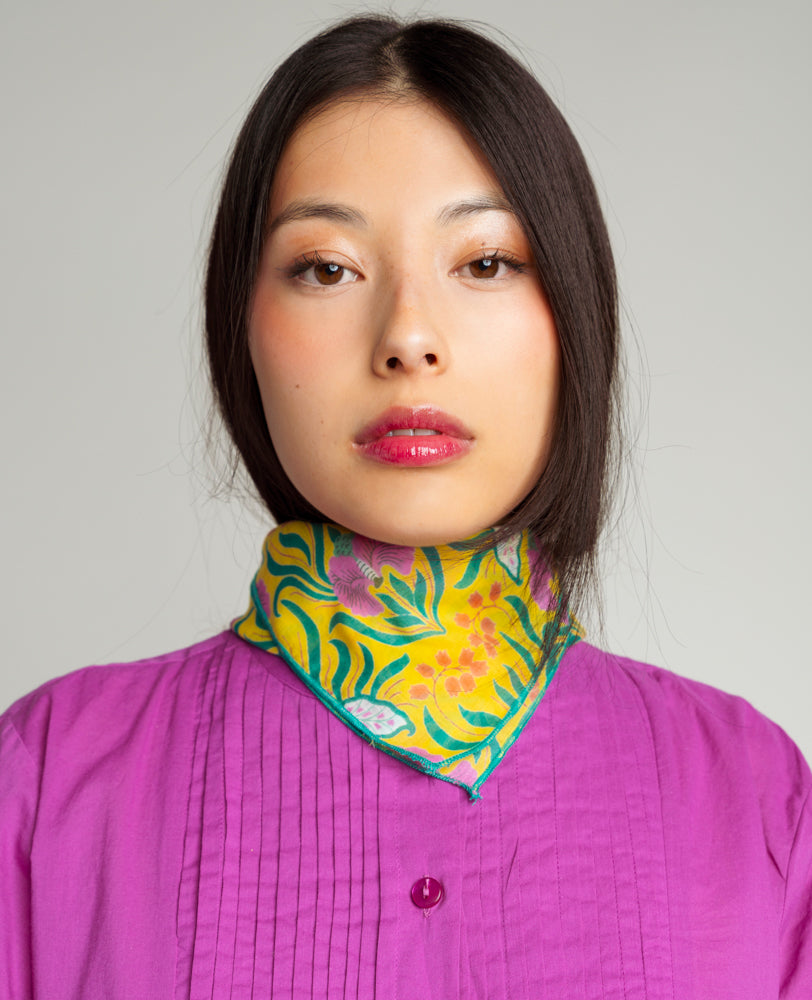 Square Scarf - Muguet Yellow