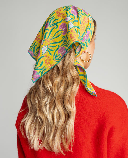 Foulard carré - Muguet Yellow