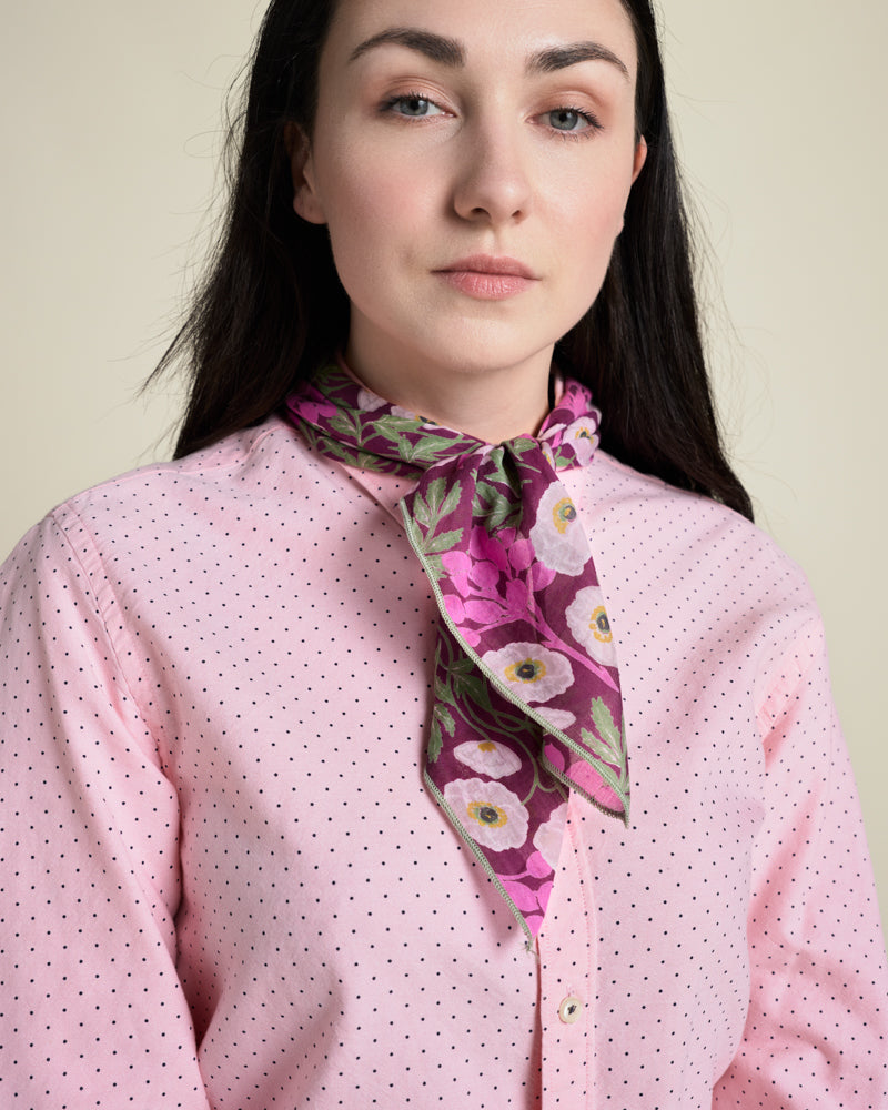Square Scarf, Poppy Fig Print