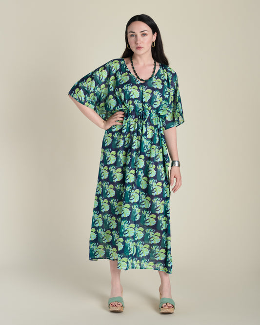 Robe de plage Kaftan - Split Navy