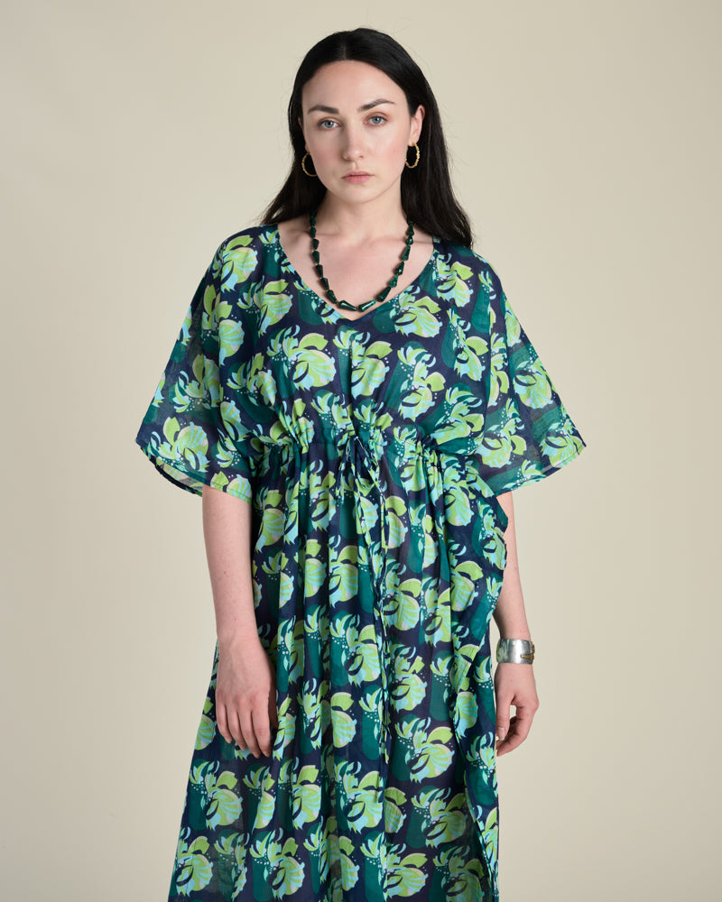 Robe de plage Kaftan - Split Navy