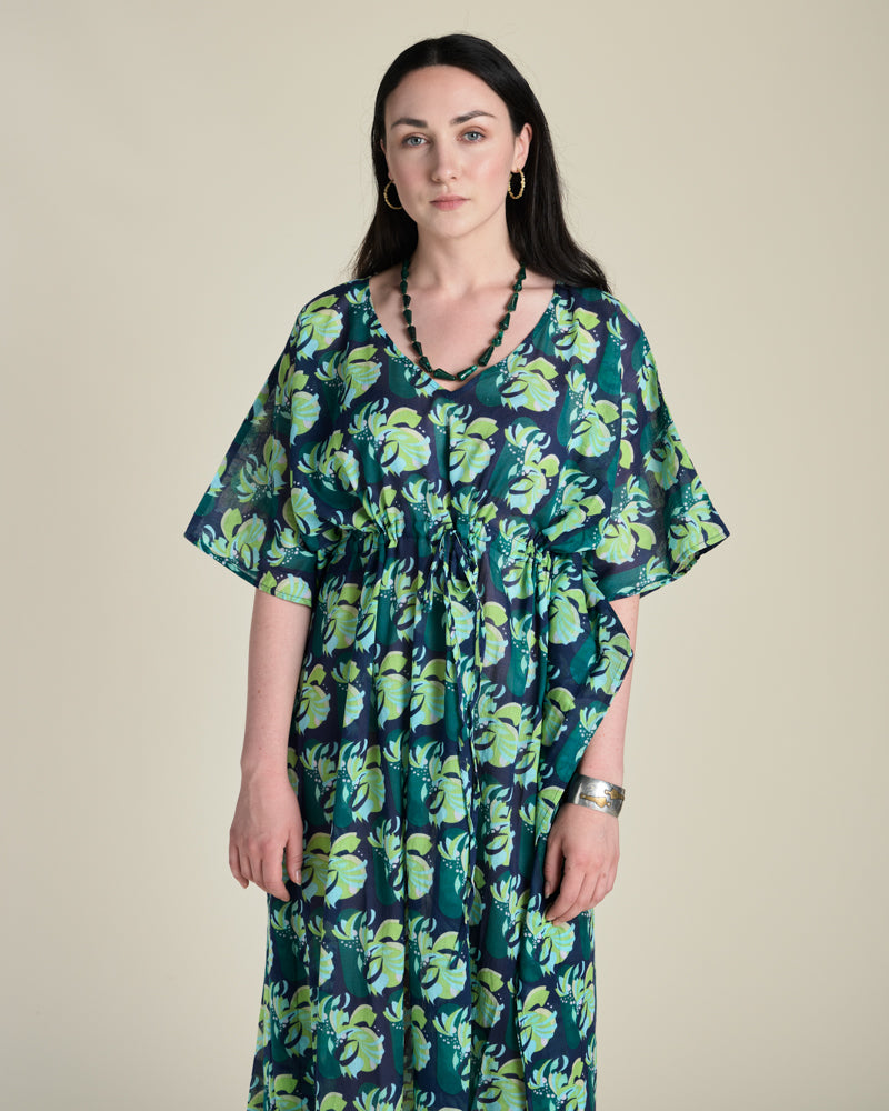 Robe de plage Kaftan - Split Navy