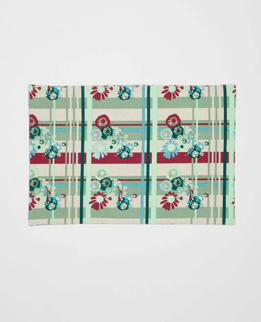 Table Mat - set of 4 - Dundee sauge/cosmos teal