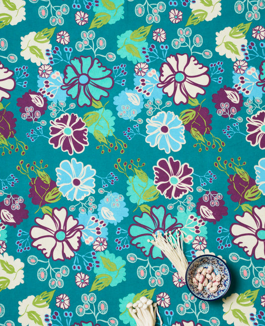 Tablecloth (S) - Cosmos teal