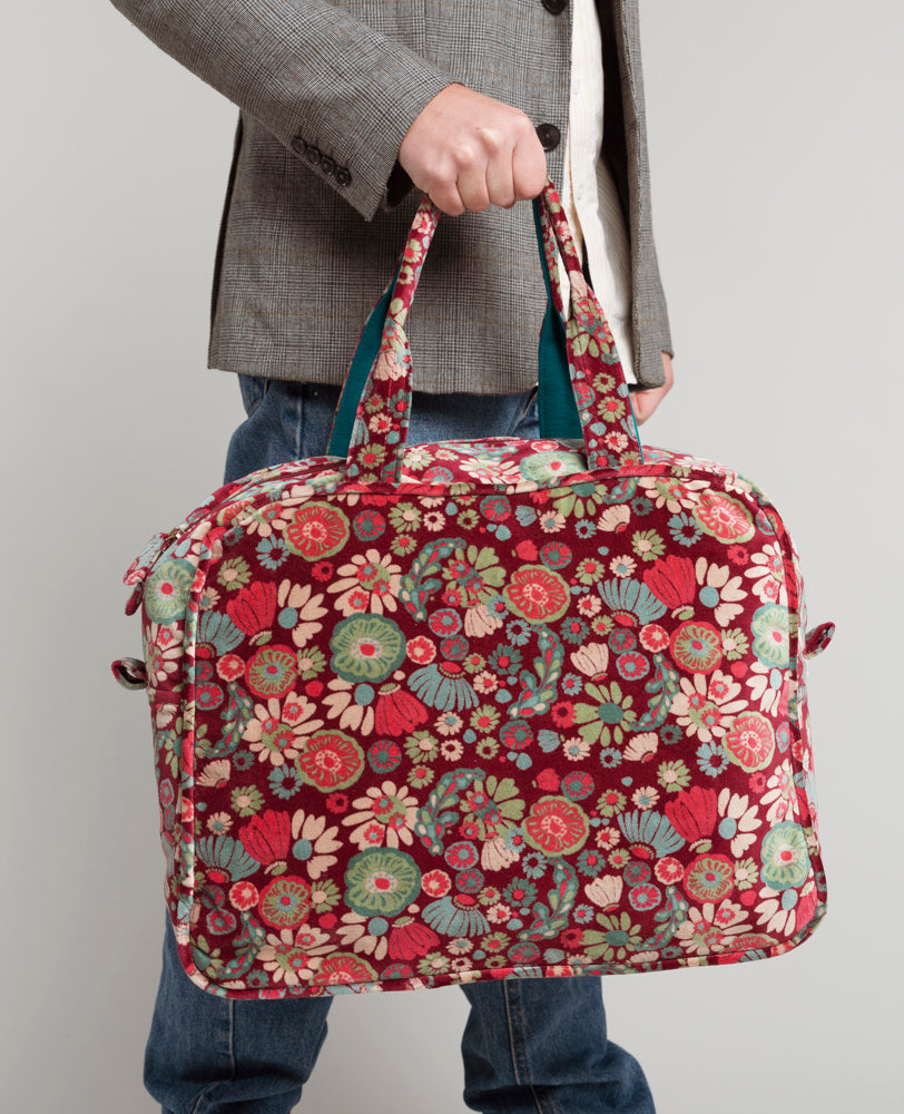 Weekend Bag Velvet - Molly burgundy