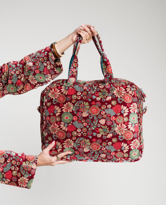 Weekend Bag Velvet - Molly burgundy