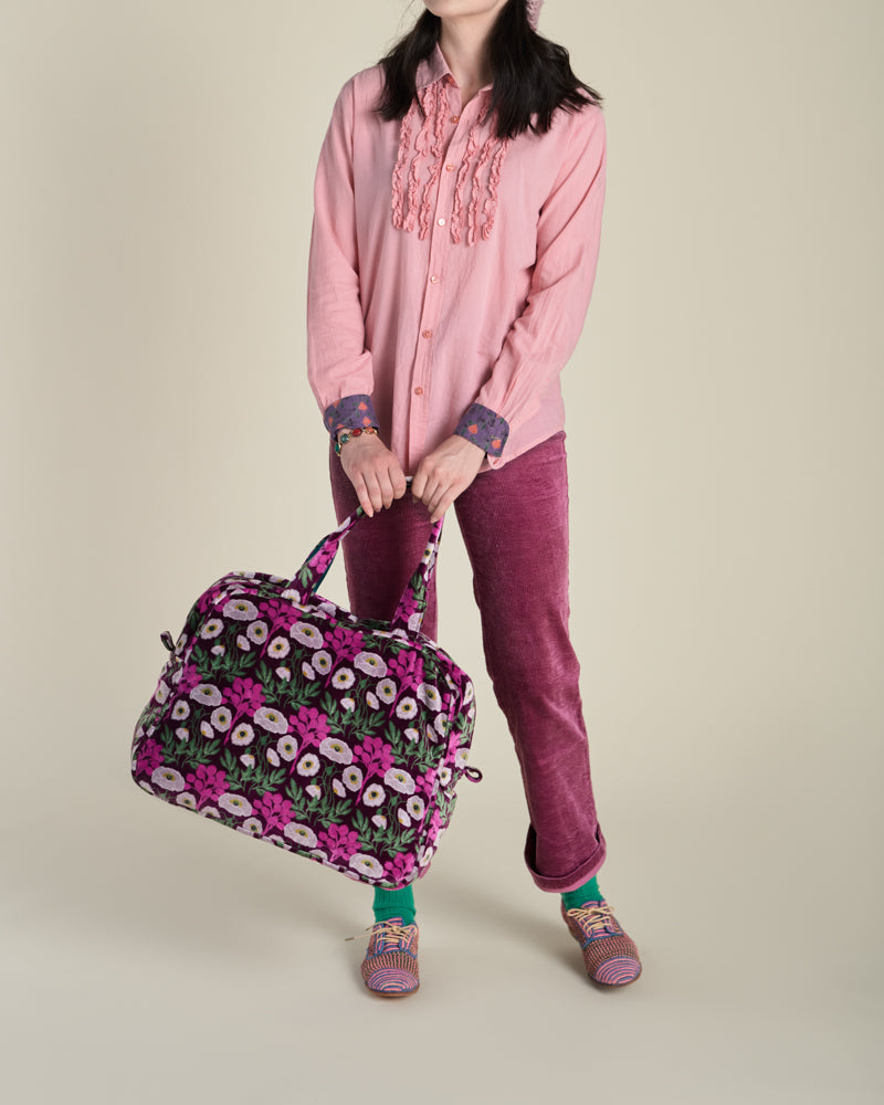 Velvet Weekend Bag, Poppy Fig Print
