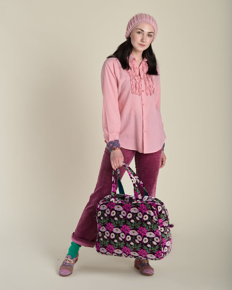 Velvet Weekend Bag, Poppy Fig Print