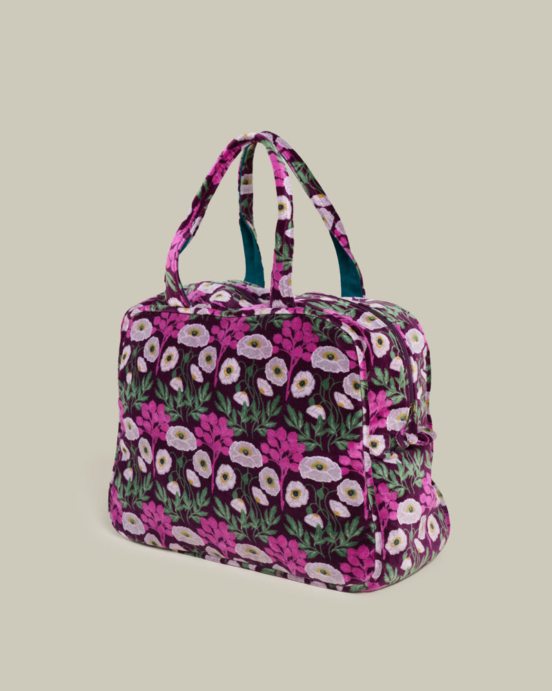 Velvet Weekend Bag, Poppy Fig Print