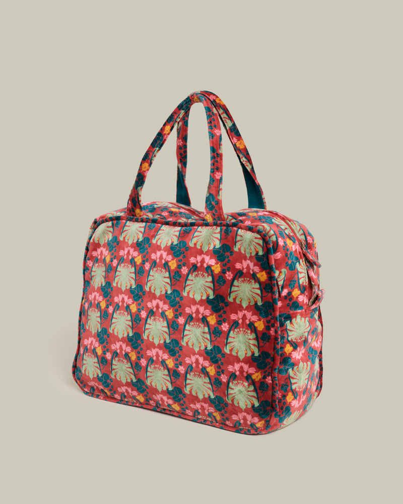 Velvet Weekend Bag, William Brick Print