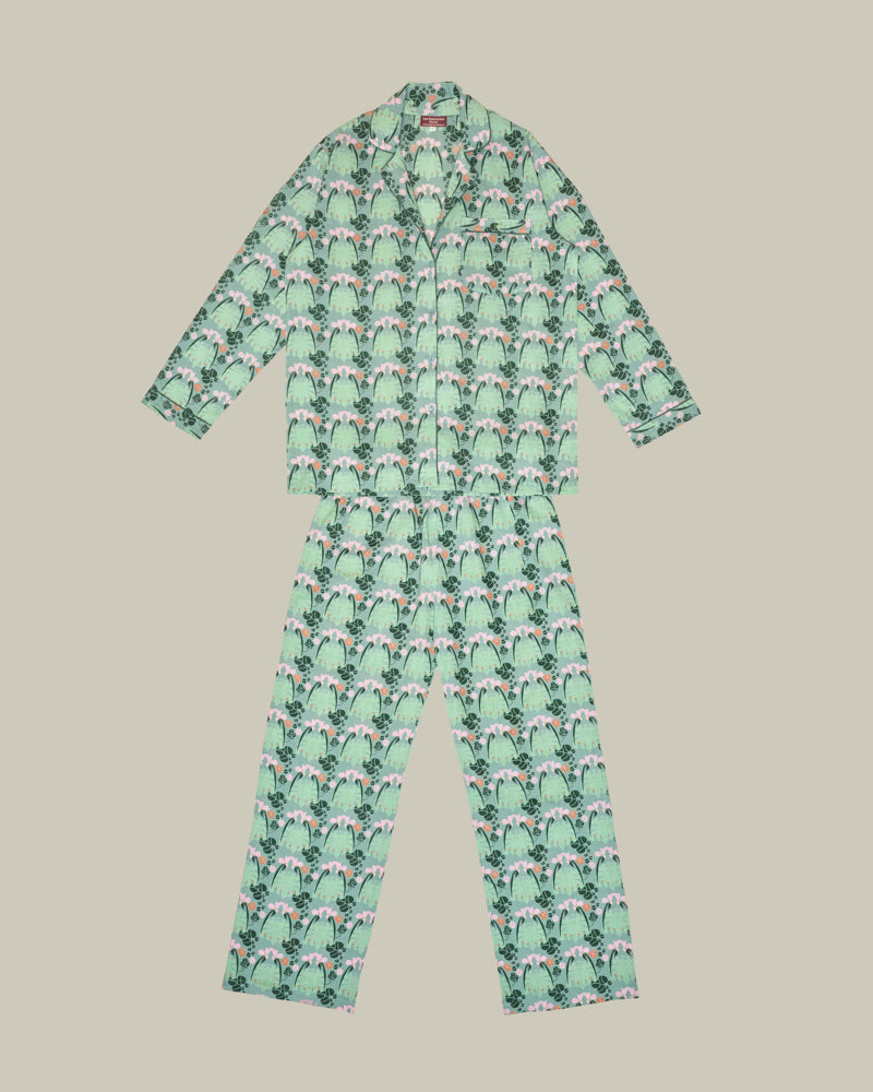 Pyjamas, Size 1, William Sage Green Print