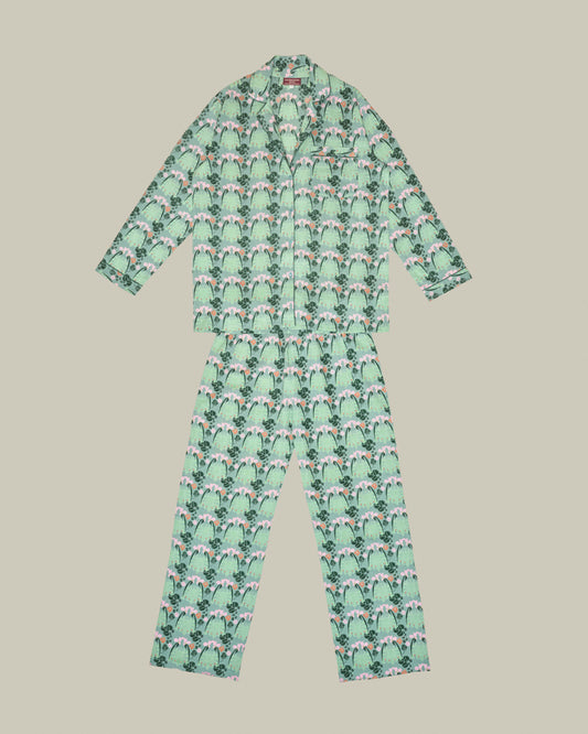 Pyjamas, Size 1, William Sage Green Print