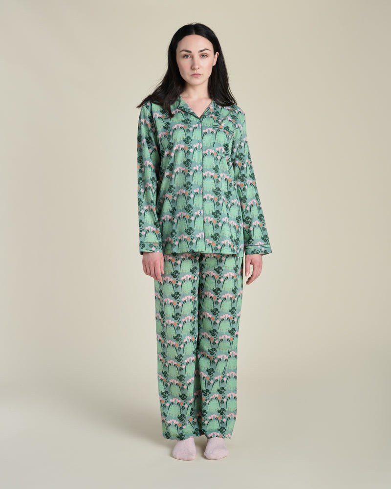 Pyjamas, Size 2, William Sage Green Print