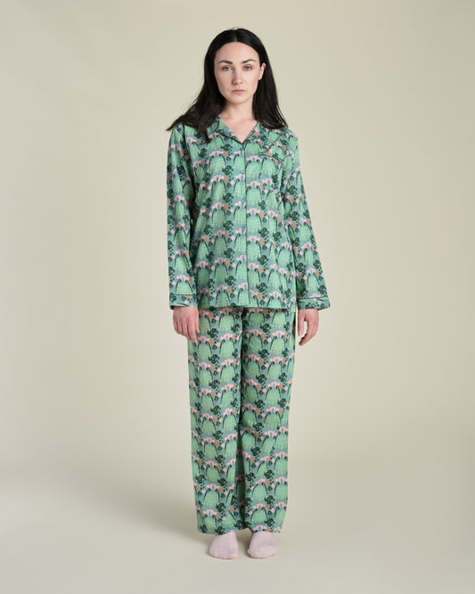 Pyjamas, Size 2, William Sage Green Print