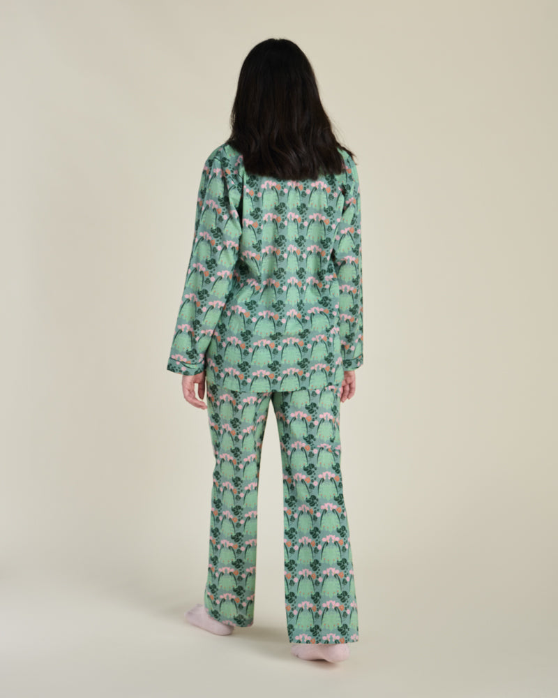 Pyjamas, Size 2, William Sage Green Print