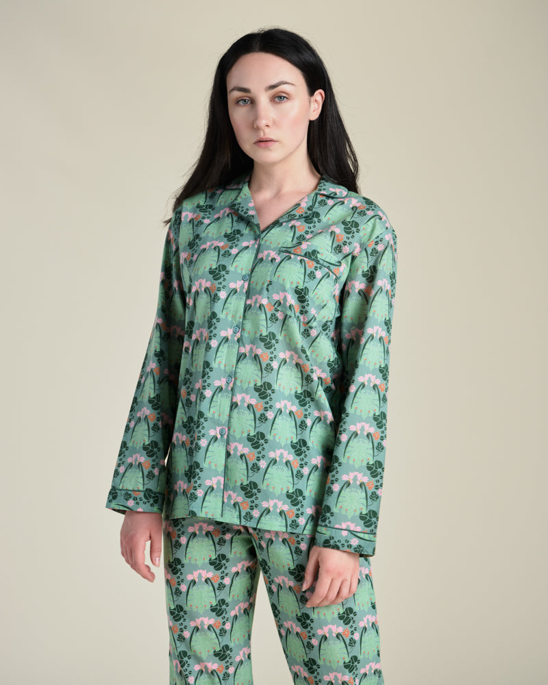 Pyjamas, Size 1, William Sage Green Print
