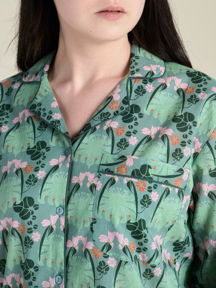 Pyjamas, Size 1, William Sage Green Print