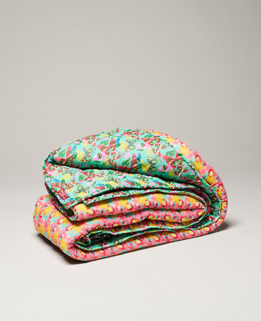 Quilted bedspread - Mackintosh coral / Holy bisquay