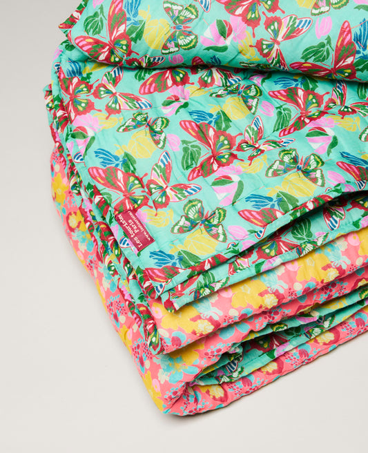 Quilted bedspread - Mackintosh coral / Holy bisquay