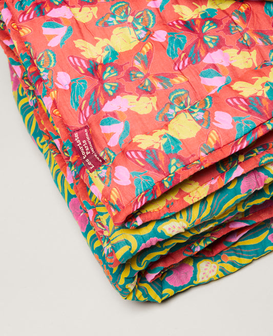 Quilted bedspread - Muguet bayou / Holy red clay