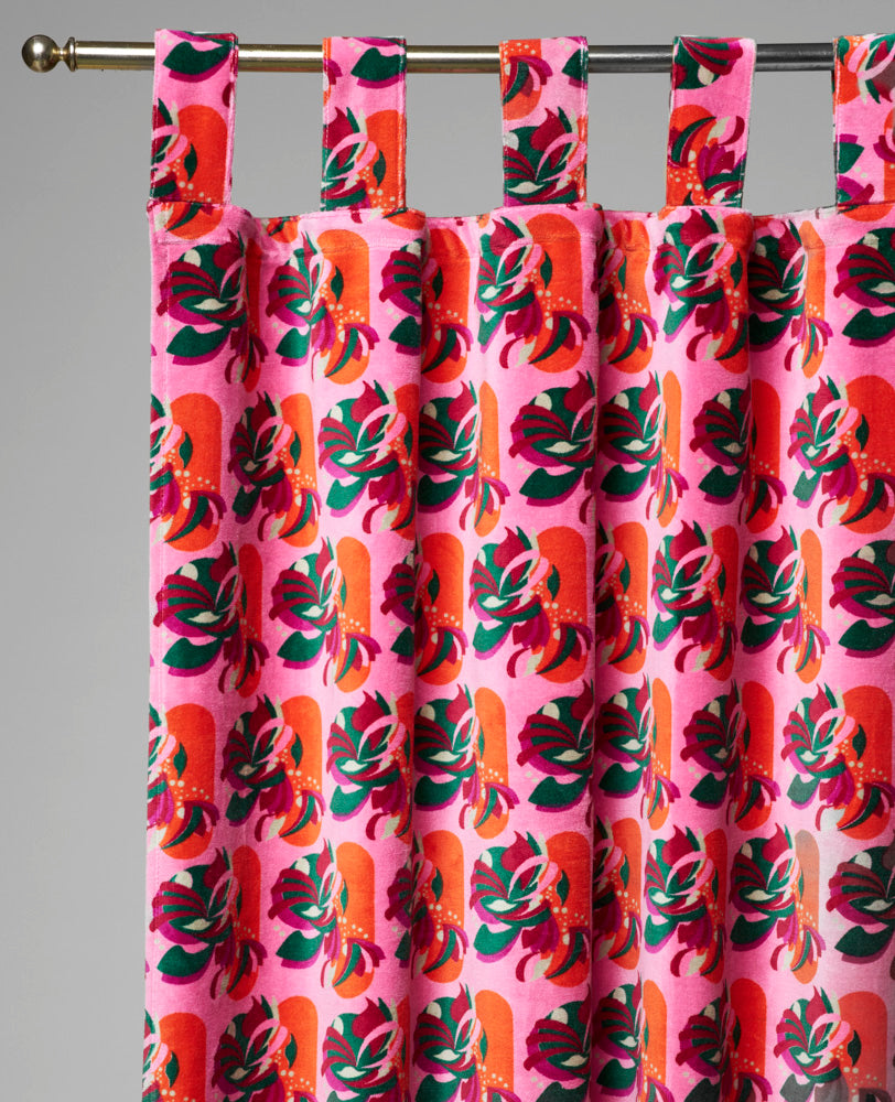 Curtain Velvet - Split pink