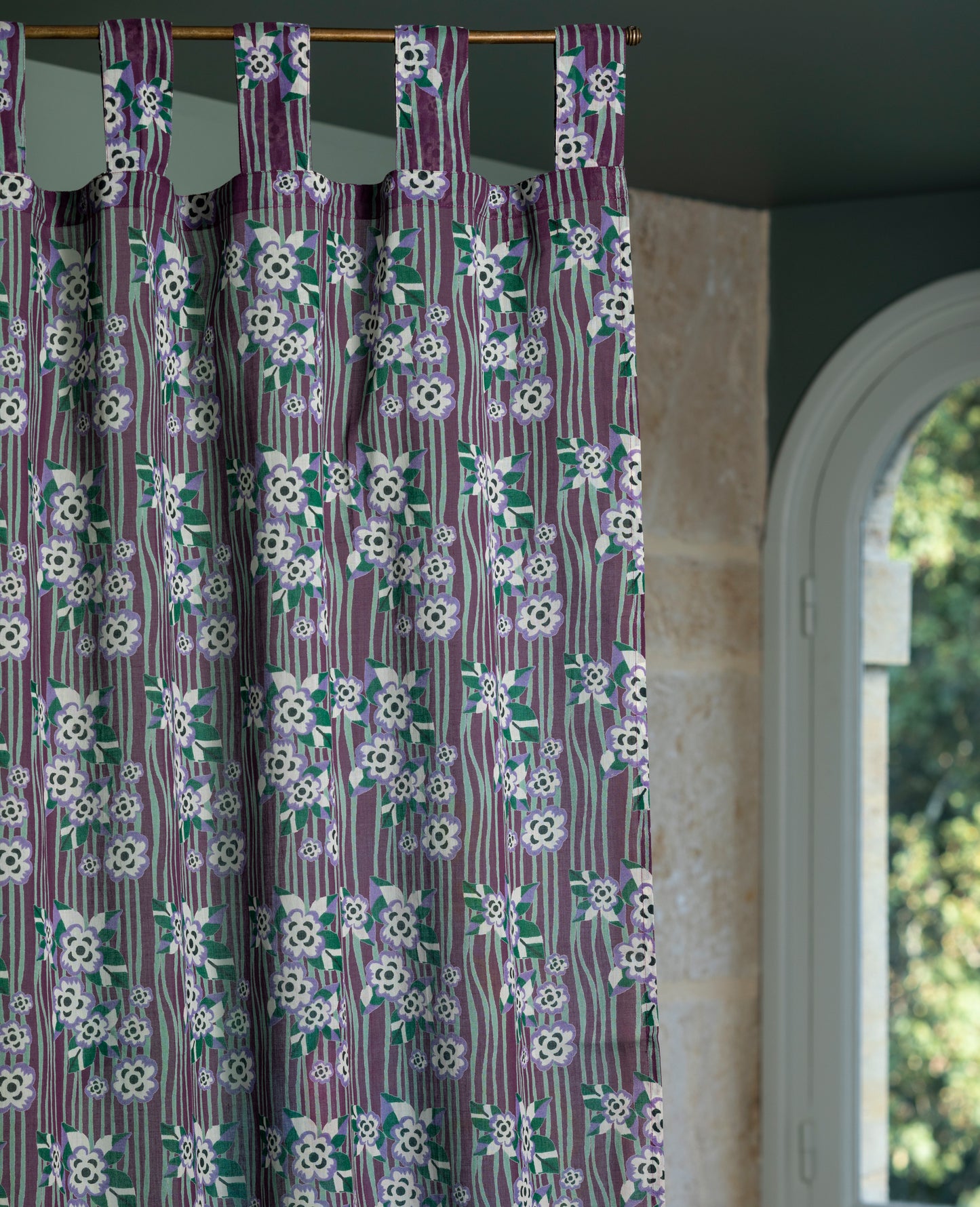 Curtain - Biba flower fig