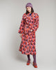 Long Kimono Velvet - Split pink