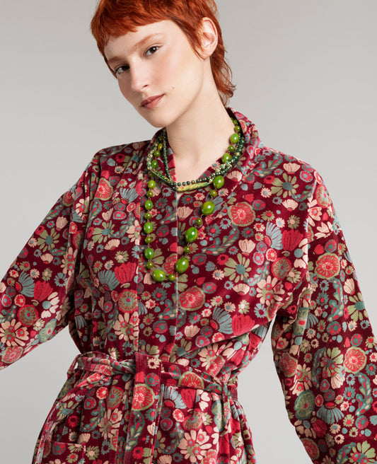 Long Kimono Velvet - Molly burgundy