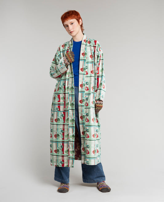 Long Kimono Velvet - Dundee sauge