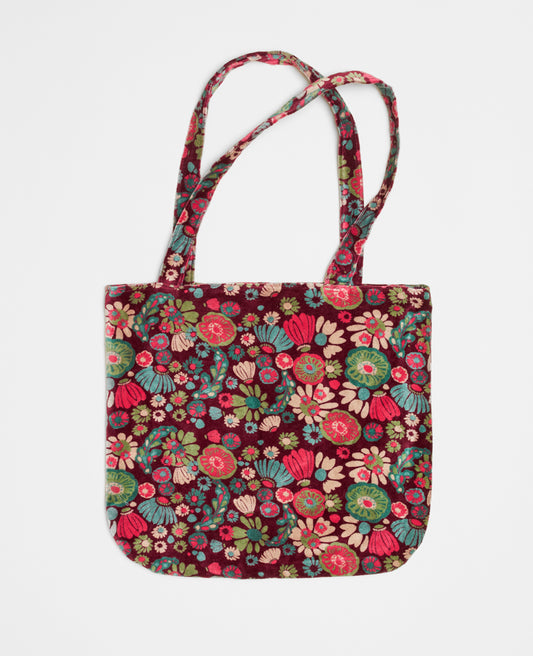 Totebag Velvet - Molly burgundy