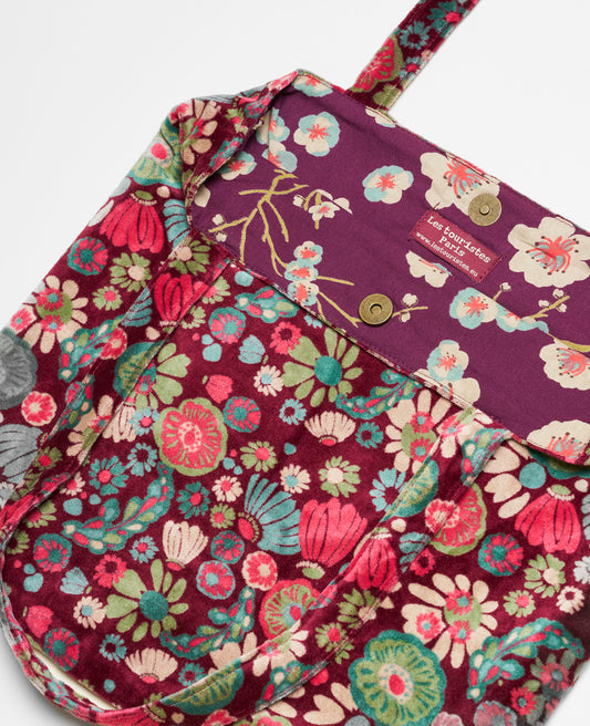 Totebag Velvet - Molly burgundy