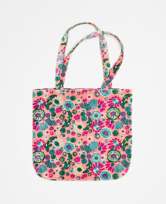 Totebag Velvet - Molly coral
