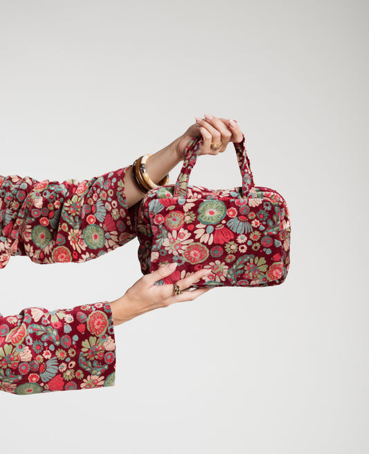 Small bag Velvet - Molly burgundy