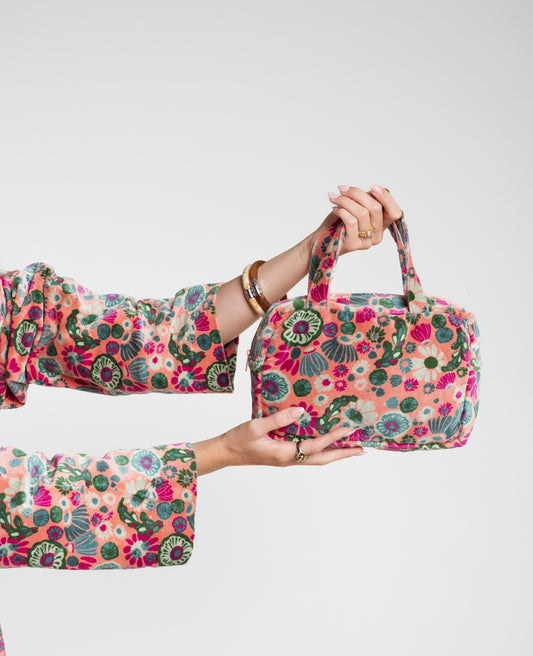 Small bag Velvet - Molly coral