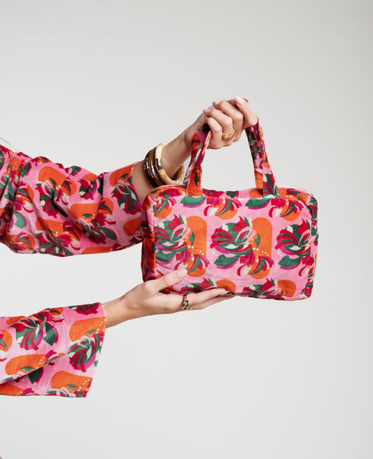 Small bag Velvet - Split pink