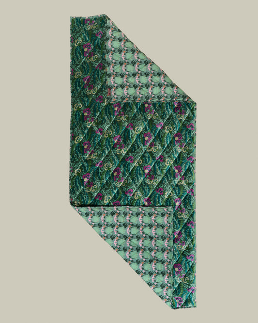 Throw Velvet - Allegria green