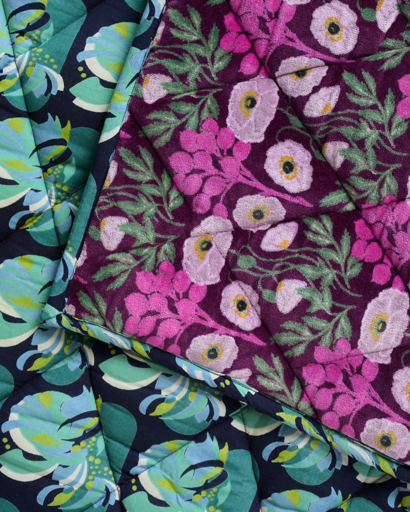 Throw Velvet - Poppy fig